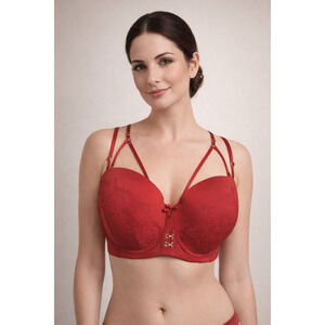 NWT Cacique Bra Seriously Sexy Collection Boost Strapless 46DD‎ Lace Push-Up